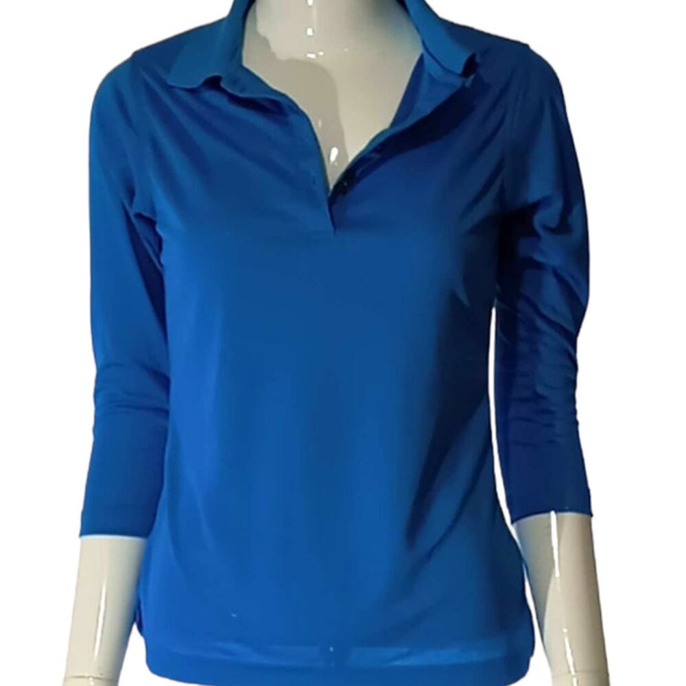 PARAGON Women's Wrinkle Resistant 3/4 Sleeve Polo Shirt Size XS